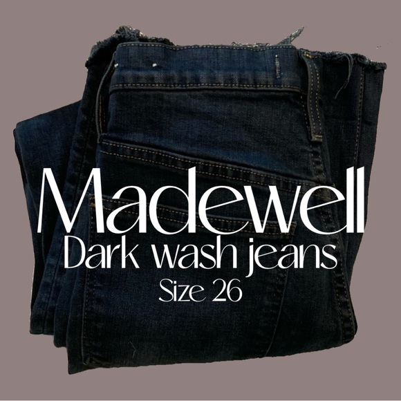 Madewell dark wash slim wide leg size 26 jeans - Picture 1 of 8